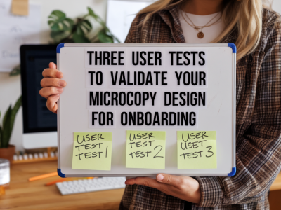 Comment concevoir un onboarding par microcopies testé en trois expériences utilisateur rapides