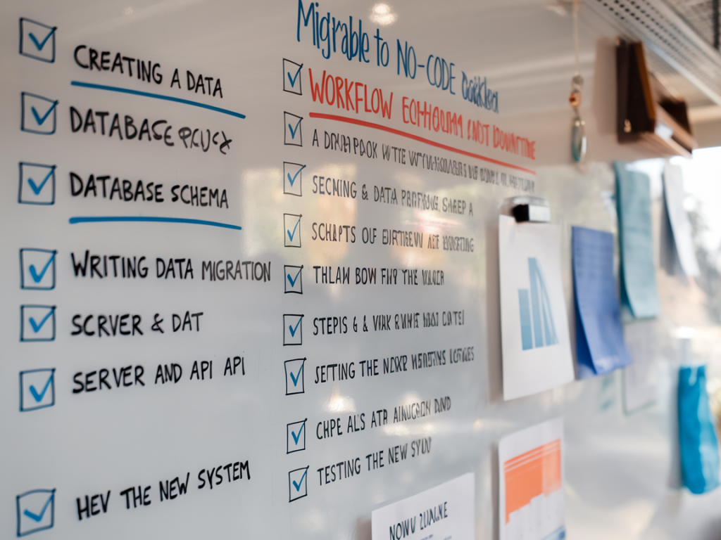 Checklist pour migrer un workflow no-code (notion/airtable) vers un backend scalable sans perte de données ni downtime