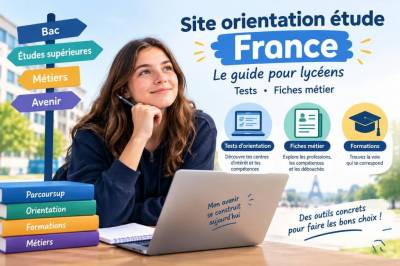 Site orientation étude france : guide pour lycéens, tests, fiches métier