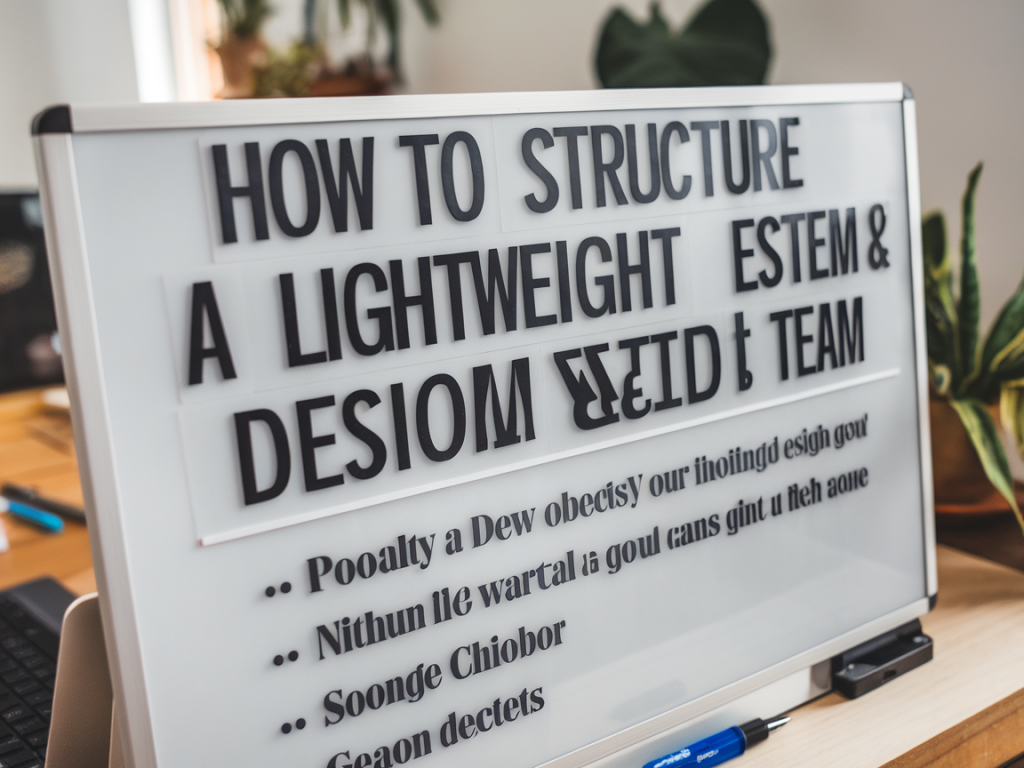 Comment structurer un design system léger pour une startup sans équipe design