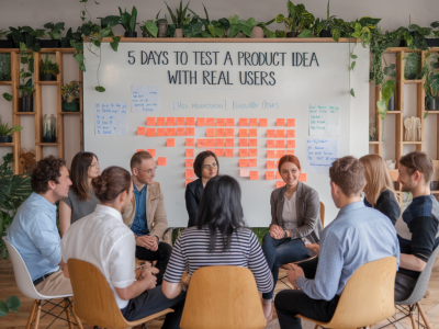 Méthode lean pour tester une idée produit en 5 jours avec des utilisateurs réels